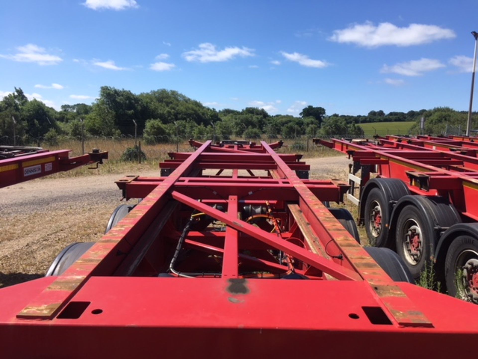 Dennison 14 Lock Sliding Bogie Skeletal trailer, reference 50314, year of manufacture 2017, 3 x - Image 9 of 17