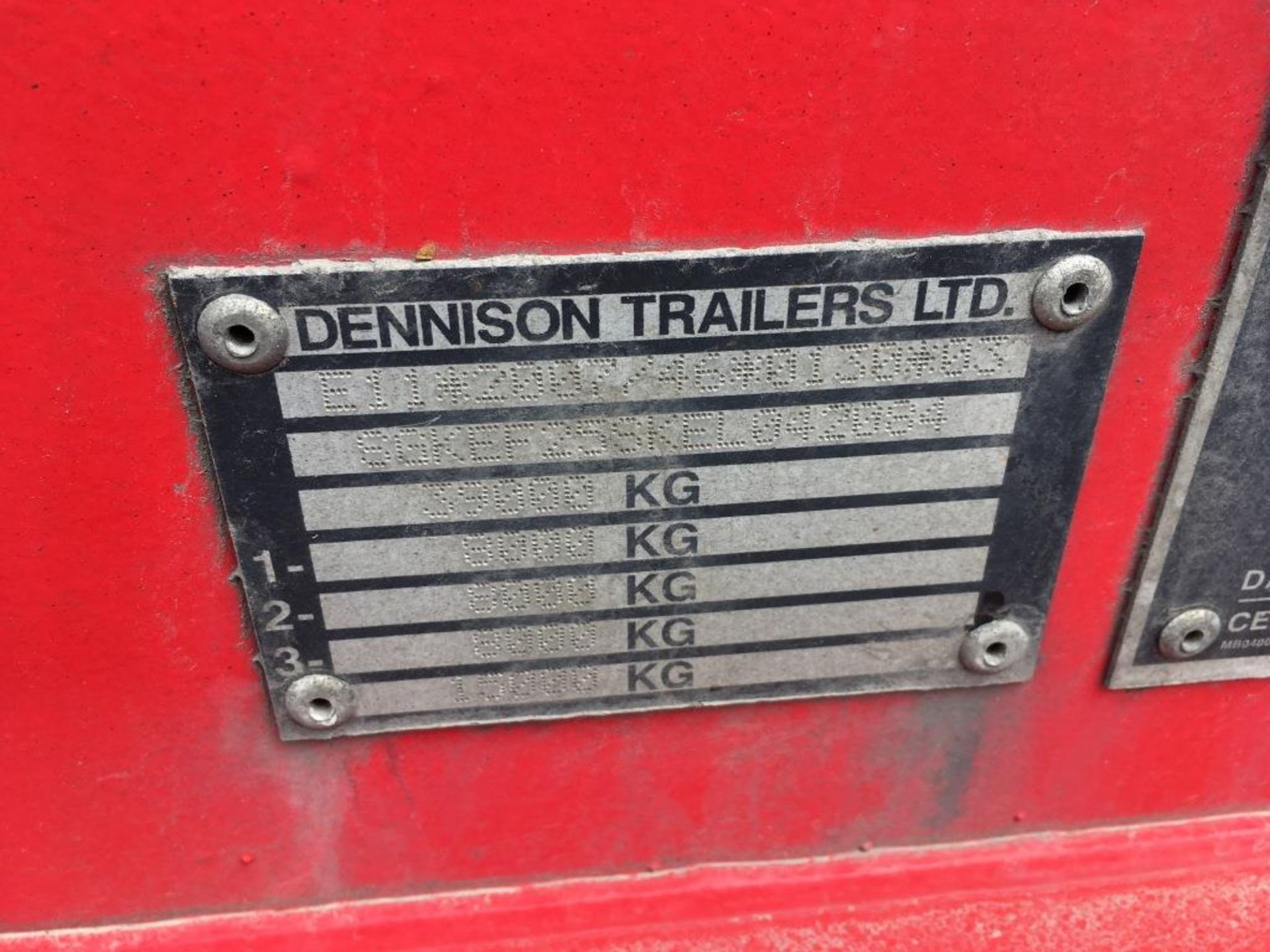 Dennison 14 Lock Sliding Bogie Skeletal trailer, reference 42084, year of manufacture 2014, 3 x - Image 12 of 20