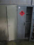 3 x metal 2 door storage cupboards. - Lift out charge to be applied: £10+ vat