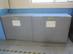 2 x Roneco Vickers vertical planfile chests, approx. size: 1200mm x 460mm x height 1020mm. - Lift