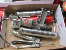 Quantity of assorted grease guns