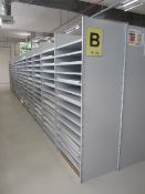 Link 51 metal boltless stores racking comprising: 12 x double sided bays, approx. overall size: 10.