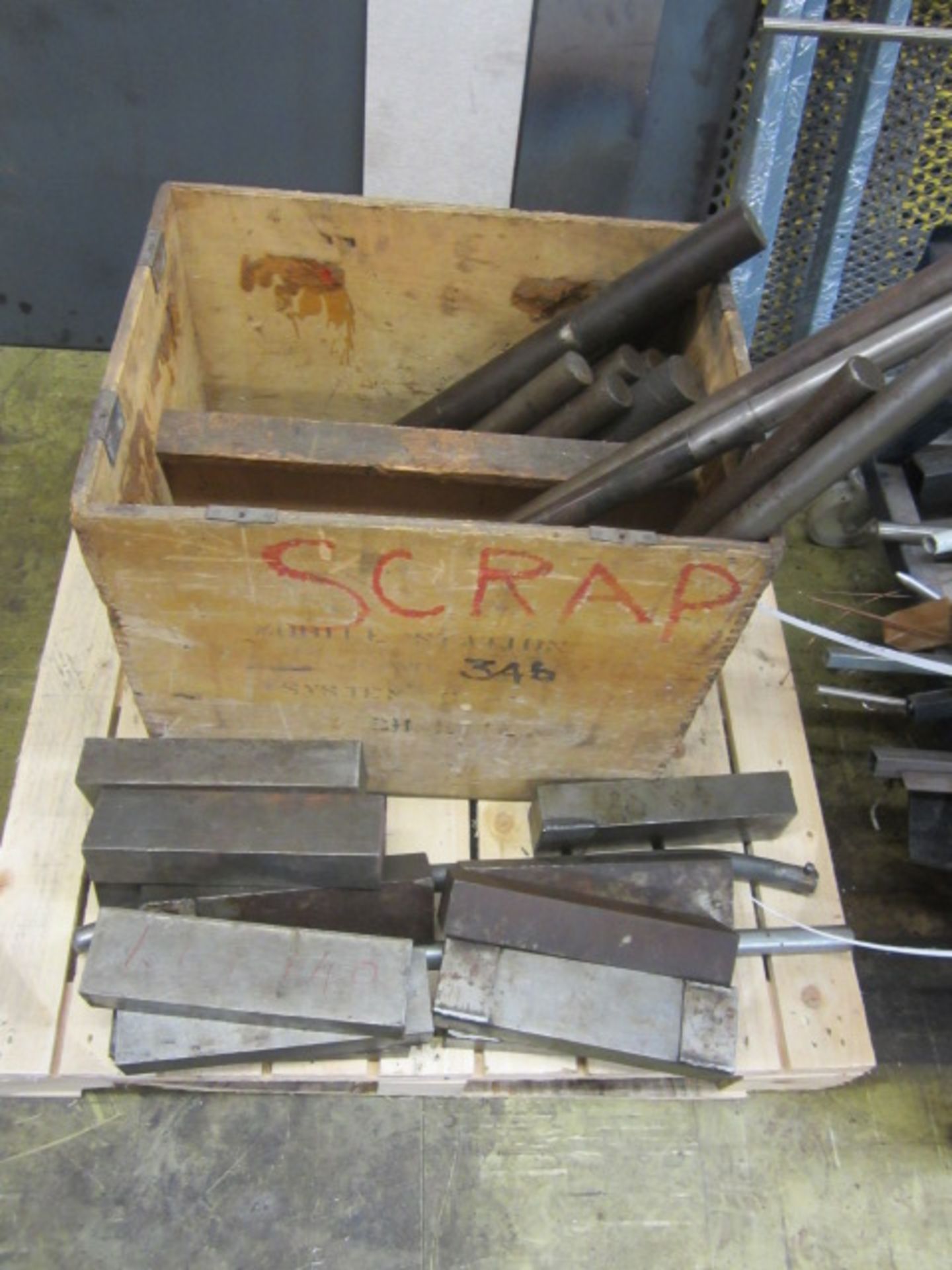 Quantity of assorted steel stock including box section, plate, bar, etc to include rack. - Lift - Image 4 of 7