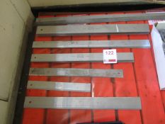 Quantity of assorted steel rulers and straight edges