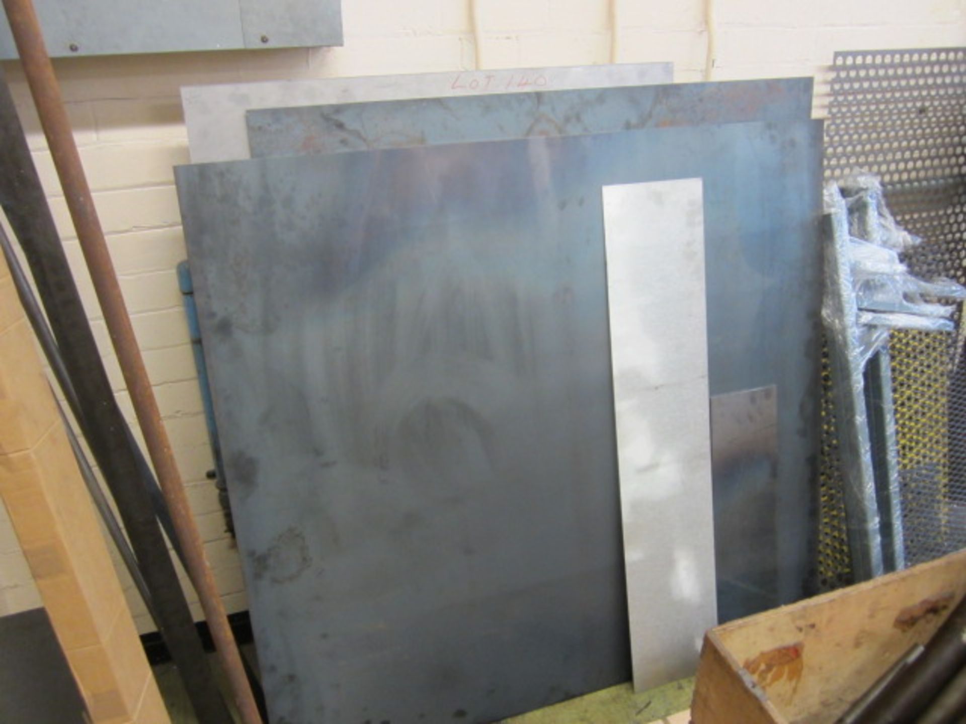 Quantity of assorted steel stock including box section, plate, bar, etc to include rack. - Lift - Image 5 of 7