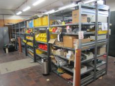 14 x bays of boltless stores racking, approx. size per bay: width 1.3m x depth: 635mm x height
