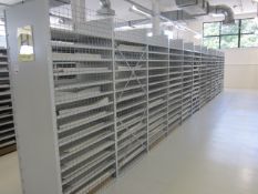 Link 51 metal boltless stores racking comprising:12 x single sided bays, approx. overall size: 10.8m