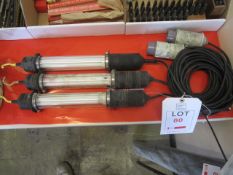 3 x Inspection lights with hook