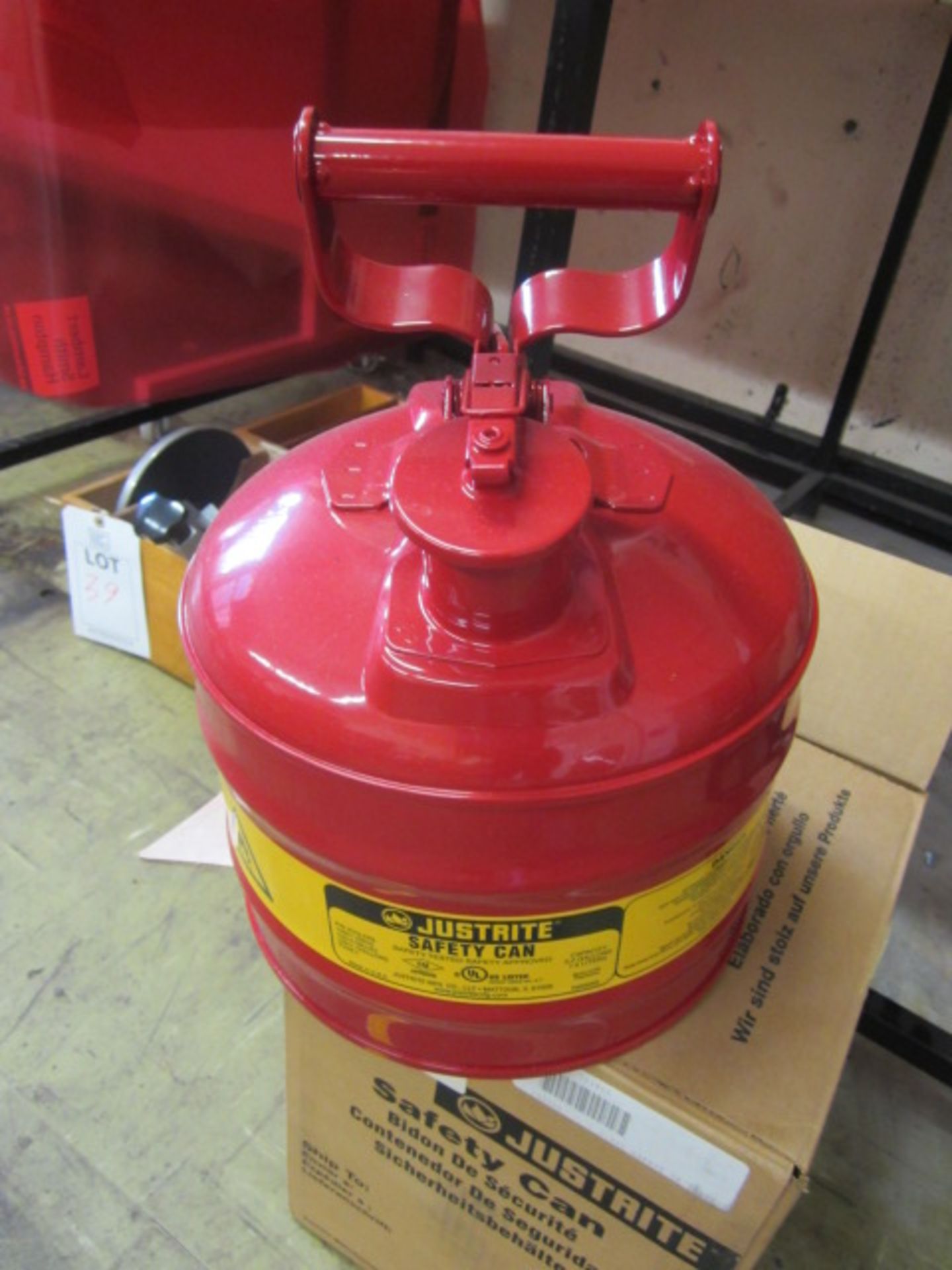 2 x various size Justrite safety cans