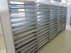 Link 51 metal boltless stores racking comprising: 5 x single sided bays, approx. overall size: 4.