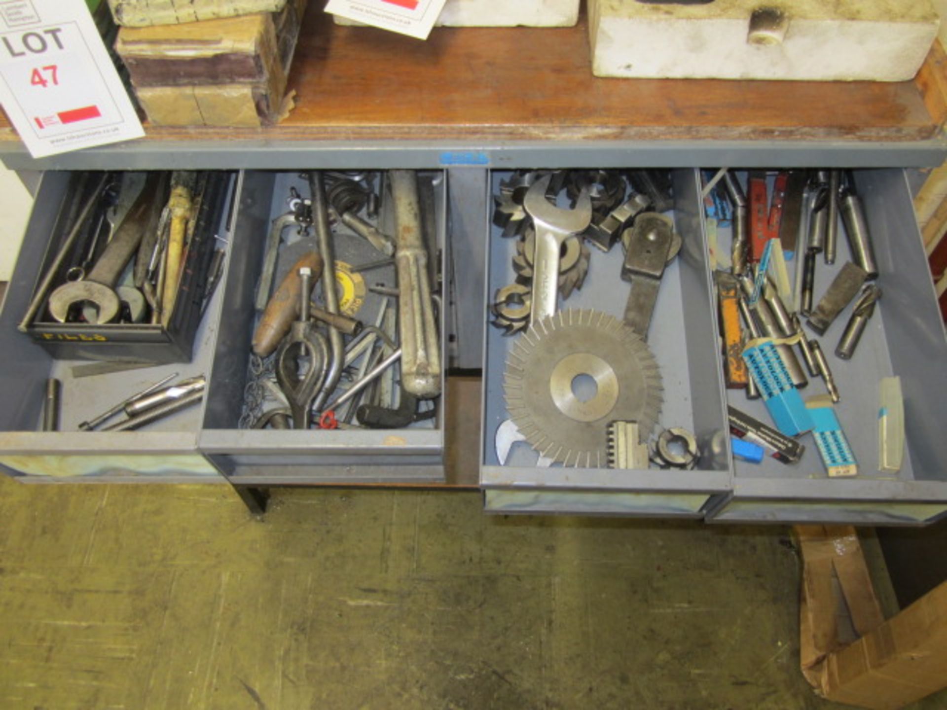 Multidrawer storage unit with contents including spanners, allen keys, cutters, etc. - Image 5 of 5