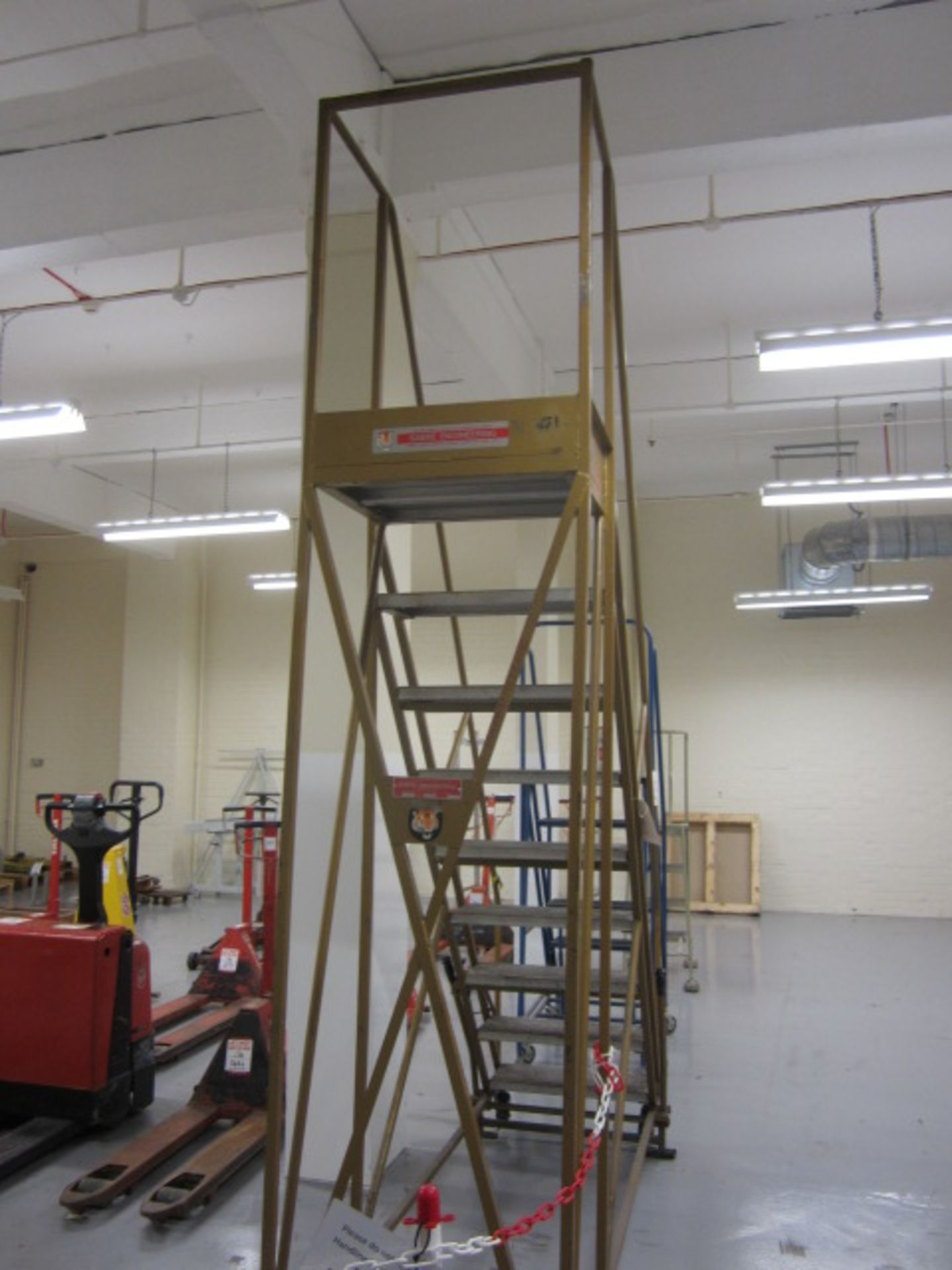 Sabre Engineering mobile steps, 9 tread. - Lift out charge to be applied: £5+ vat - Image 4 of 5