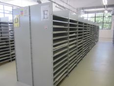 Link 51 metal boltless stores racking comprising: 12 x double sided bays, approx. overall size: 10.