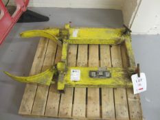 Protier Forging & Fabrication barrel lift forklift attachment, model DH1, serial number 1905,