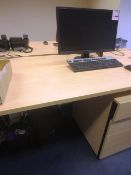 Asus desktop PC, Iiyama LCD flat screen monitor, keyboard, mouse (please note: no hard drive