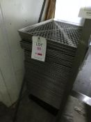 Quantity of stainless steel trays, 630 x 430mm