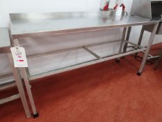 Stainless steel rectangular table, approx 1760 x 600mm