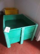 Plastic storage bin (Dolav), approx 1200mm x 1200mm