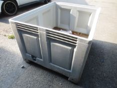 Plastic storage bin (Dolav), approx 1200mm x 1200mm