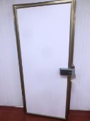 Insulated rectangular door, with lock, approx 2050 x 580mm, with hinges and clasp