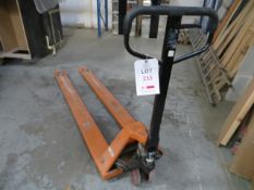 2000Kg Pallet truck c/w 2m extra long forks