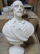 Plaster Bust of William Shakespeare approx 80cm tall