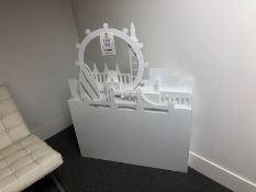 Bespoke white acrylic London artefact