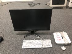 Apple MacMini personal computer with Acer G247HYL monitor, keyboard and mouse. Specs to include: