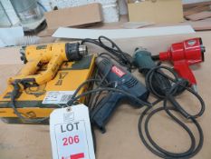 DeWalt Heat Gun, Ryobi Heat Gun, Makita Angle Grinder, Pneumatic Riveting Gun