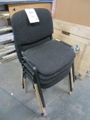 Four Charcoal Cloth Chairs