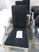 Three Black Cloth Chairs