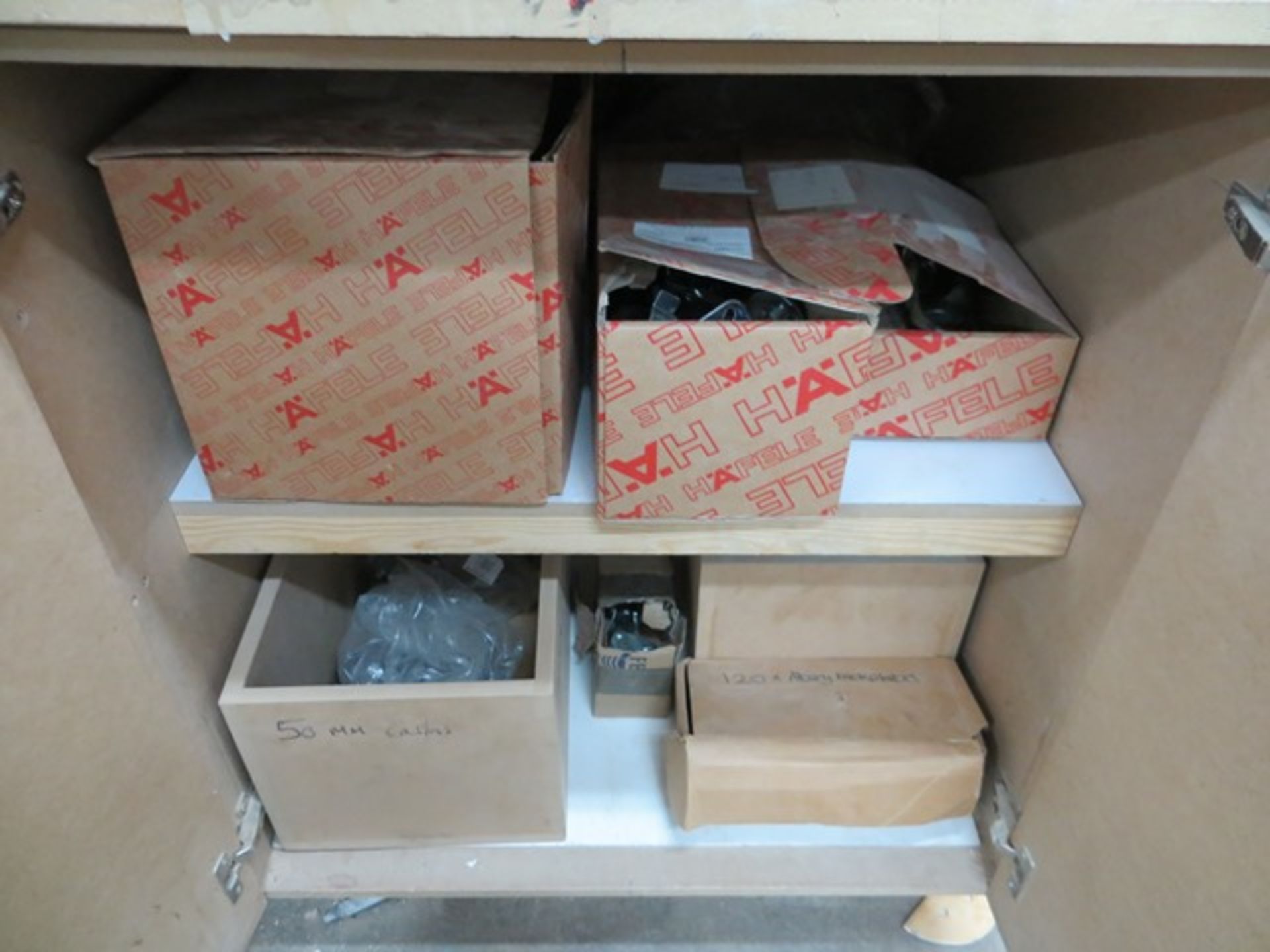 Contents of 4 Cupboards to include Door Hinges, Wheels Etc., as lotted - Image 3 of 3