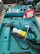 Makita HP 1621 Drill c/w Case 110V, Makita Cordless Drill c/w Charger