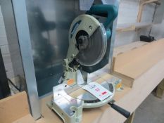 Makita LS1040 chop saw s/n 00601128 (2009) c/w purpose built case & in and out feed