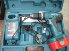 Makita cordless drill, charger and case