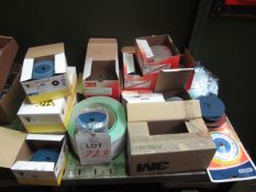 Quantity of assorted grinding pads, dust masks, sanding pad etc.