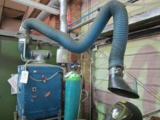 Nederman welding fume extractor, serial number 6631997 (1997), with flexible hose arm and head,