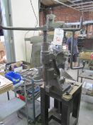 Norton No 3 BP arbor type flypress, on stand with assorted tooling Please ensure sufficient resource