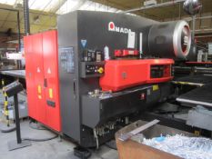 Amada EMK3610 NT CNC rotary turret punch, serial no: 016 (2007), capacity 300KN (30 ton), AC Servo