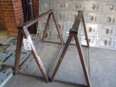 2 x steel frame trestles