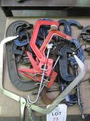 Quantity of assorted clamps including 'G' and quick release