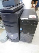 Two assorted desktop PCs