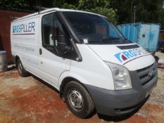 Ford Transit 85 T260 panel van, reg no: HV60 TPZ, mileage: 143,497, with roof bars, MOT: 02.10.18 (