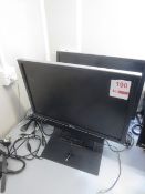 Two Dell flat screen LCD monitors