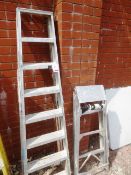 Two aluminium ladders