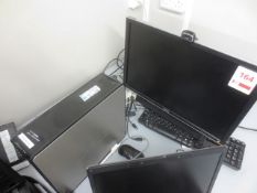 Dell Optiplex 755 desktop PC, flat screen monitor, keyboard, mouse