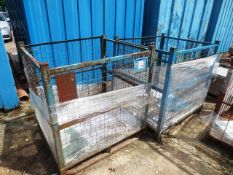 Two wire steel mesh stillages