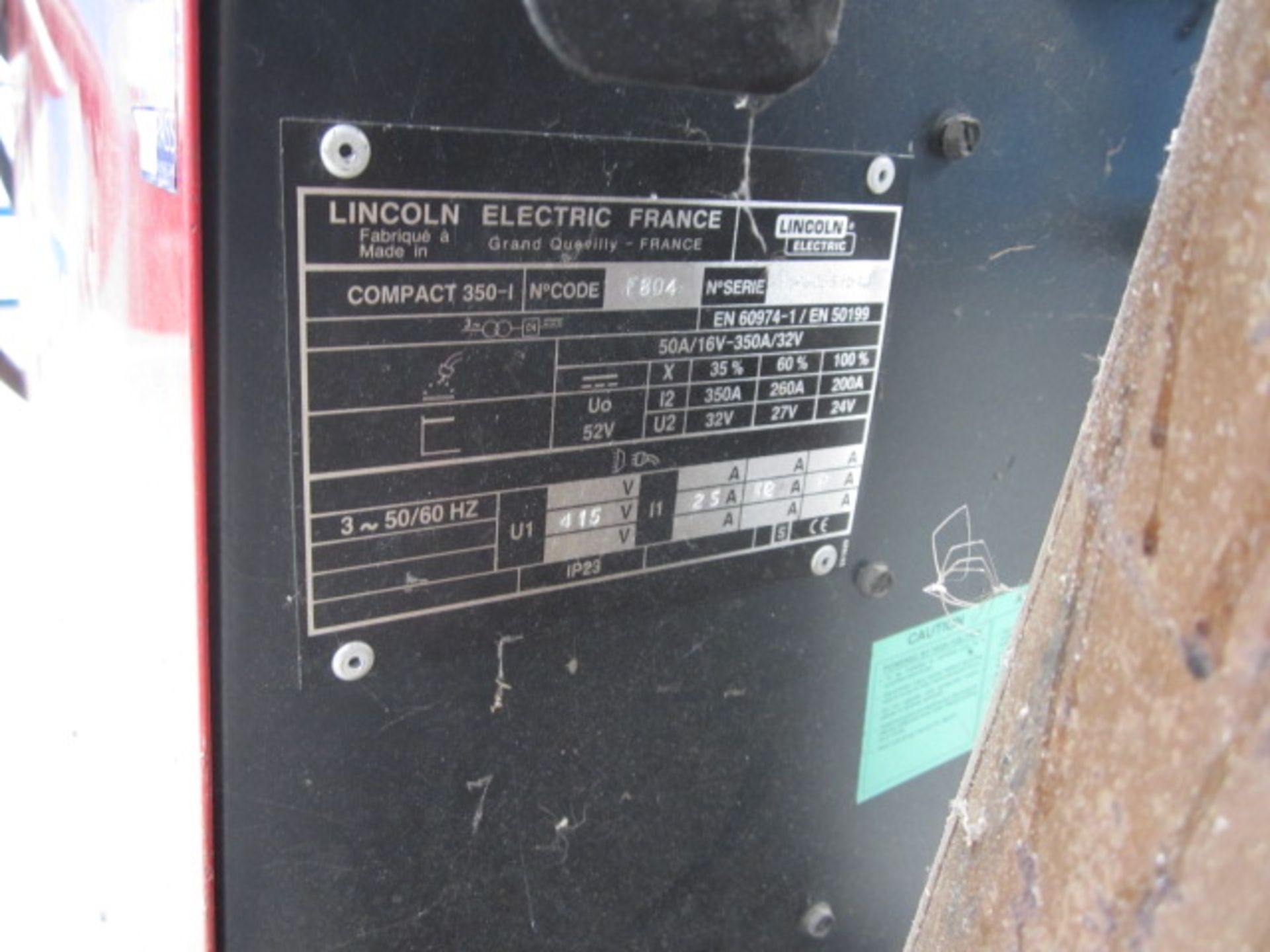 Lincoln electric compact 3501 - excluding gas bottle. - Image 4 of 4
