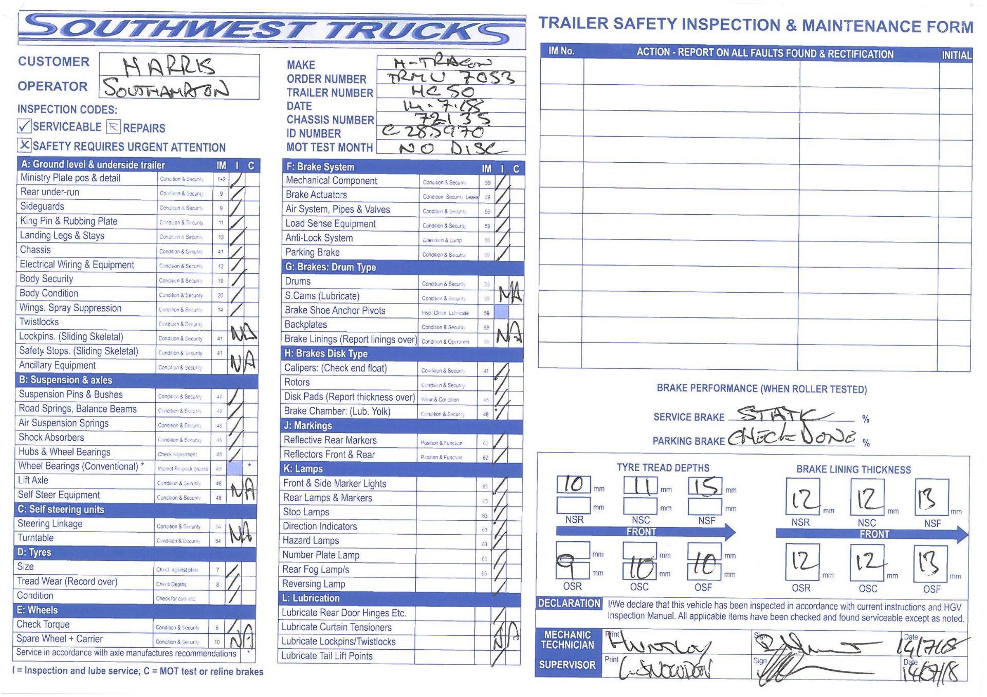 Montracon SMRC3A 3 axle, disc brakes, Meritor axle, curtain side trailer, Chassis No: d072135, - Bild 6 aus 6