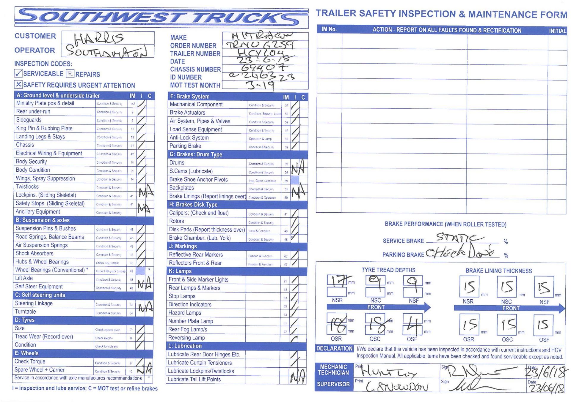 Montracon SMRC3A 3 axle, disc brakes, Meritor axle, curtain side trailer, Chassis No: d069407, - Bild 16 aus 16